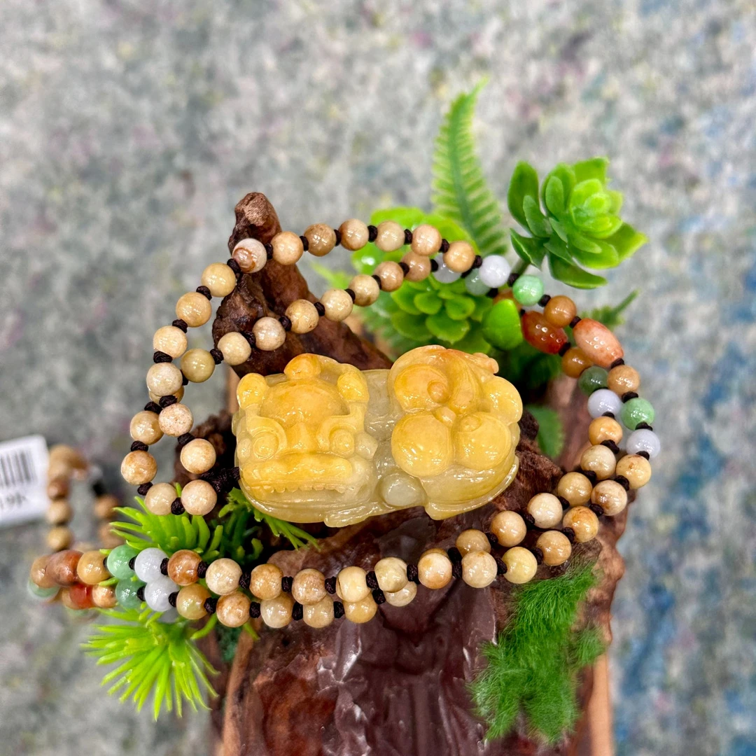 天然A货翡翠貔貅套链（多样性发一）AB39519 K