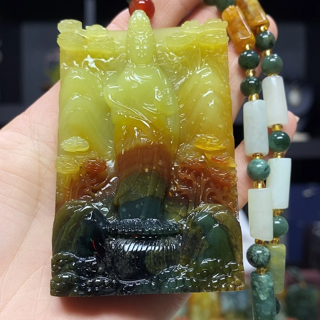 未镶嵌岫玉挂件吊坠