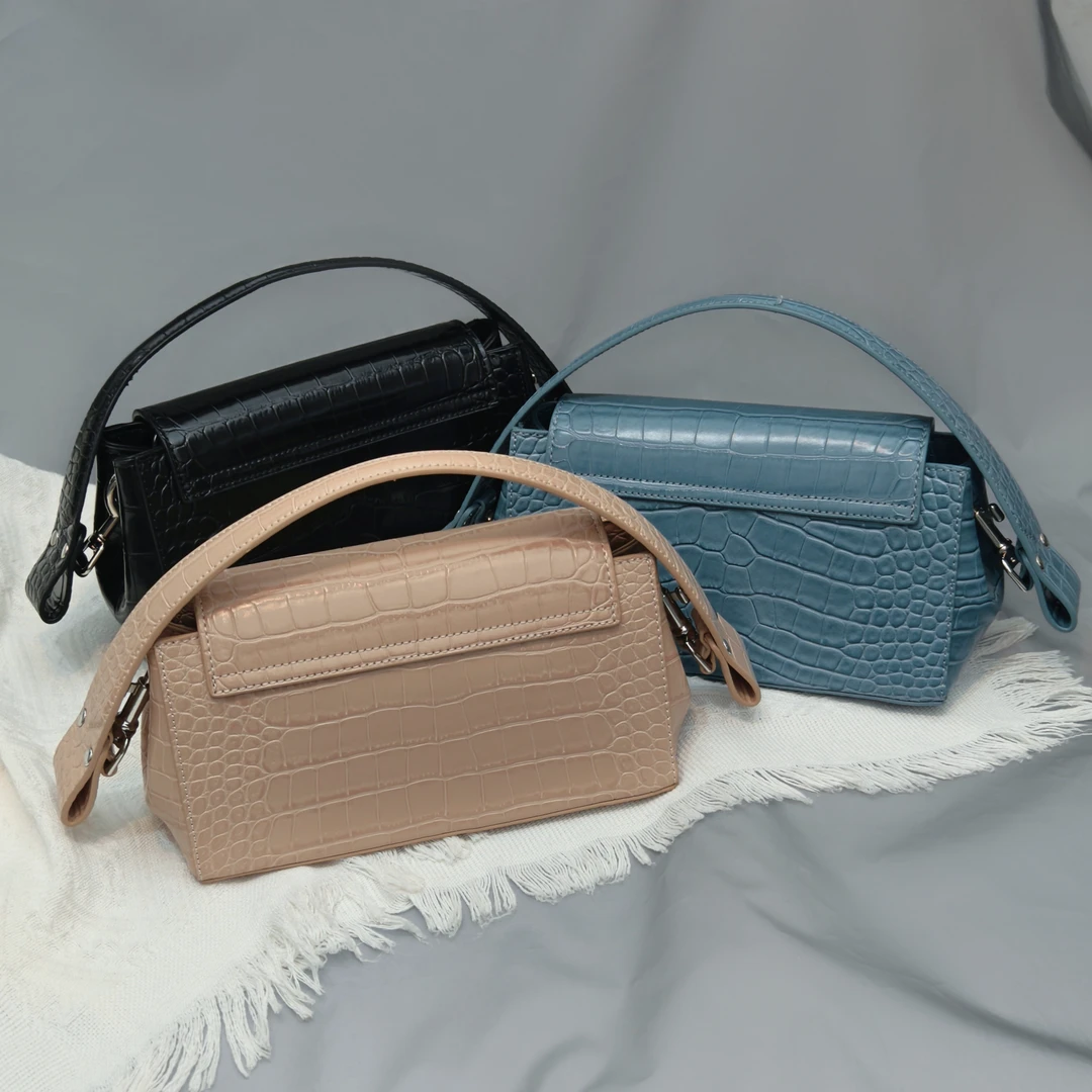 【203-205】25ss原皮鳄纹中号腋下包可单肩可斜挎·QX