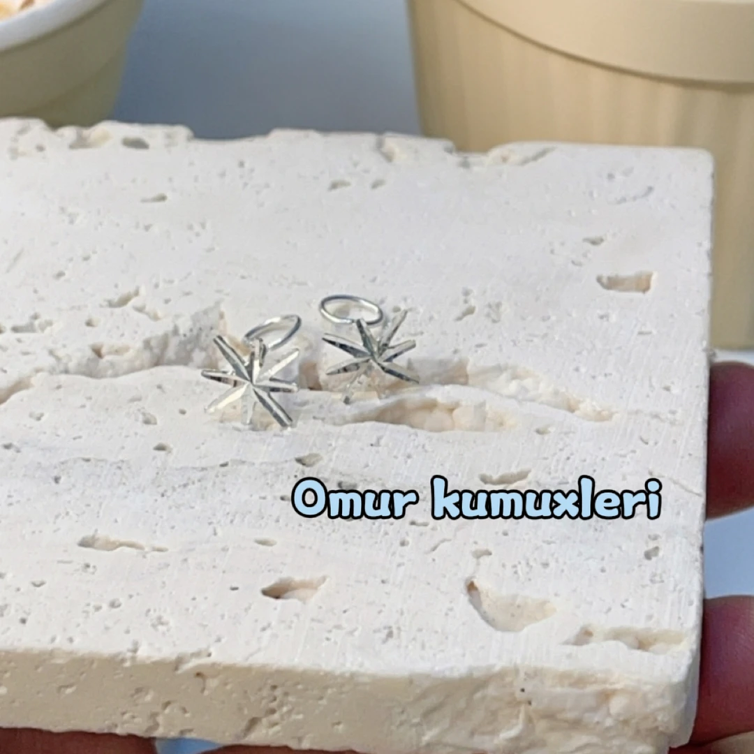 足银耳饰 纯银耳钉弯钩设计好看精致