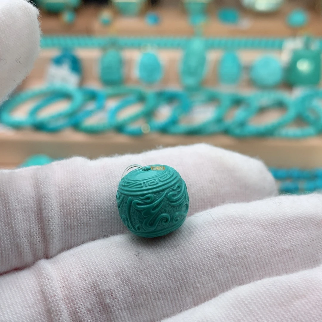 绿松石未镶嵌珠宝奇石13mm