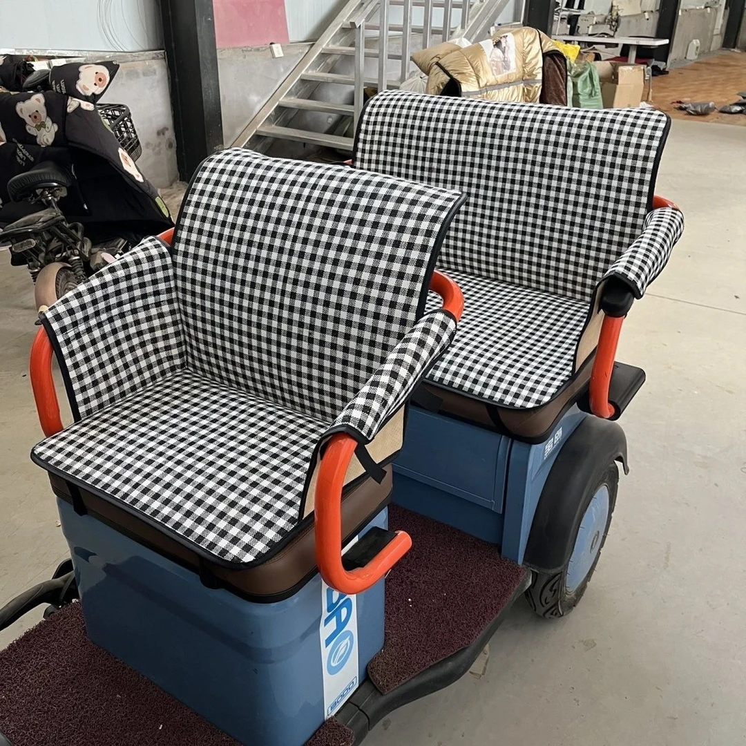 休闲电动三轮车防漏防掉坐垫座套全包围通用型三轮车后置围挡新款