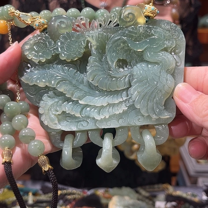 未镶嵌岫玉毛衣链