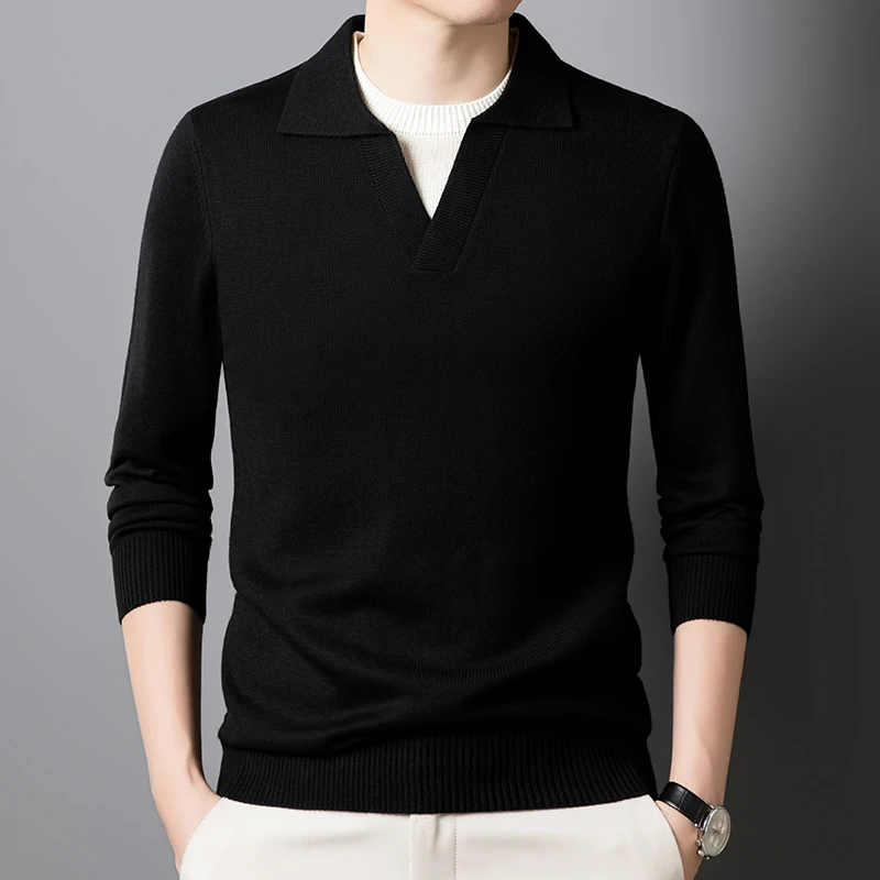 POLO领毛衣针织衫秋冬轻商务针织开衫秋冬衬衫长袖