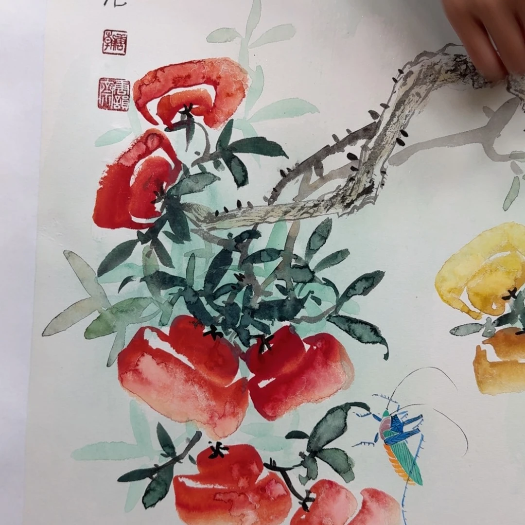 国画国画作品山水花鸟