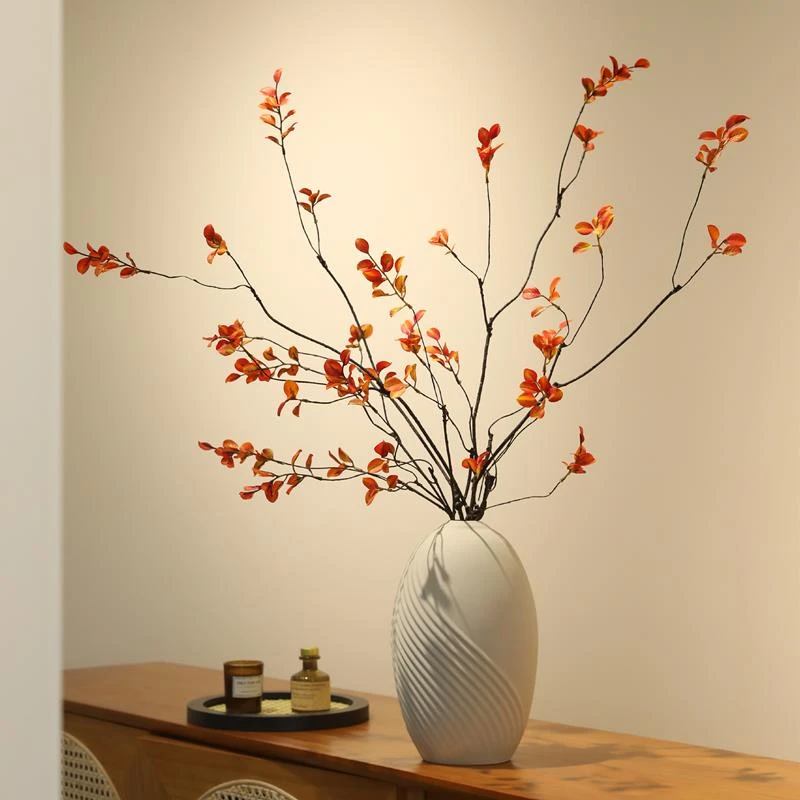 泰环侘寂风秋叶枯枝仿真花假植物摆设客厅餐桌玄关艺术摆件装饰品