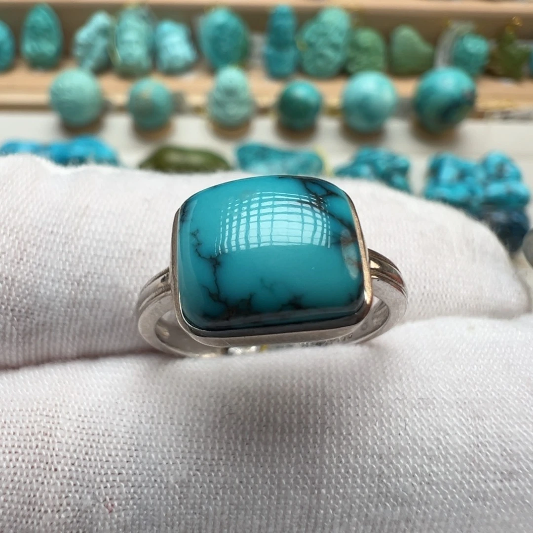 绿松石银S925镶嵌配饰