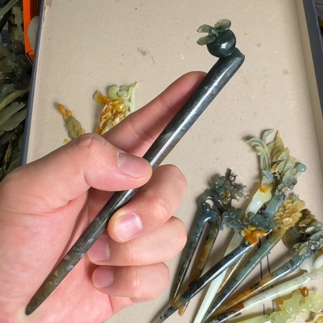 岫玉发饰未镶嵌明君玉簪贼拉好看