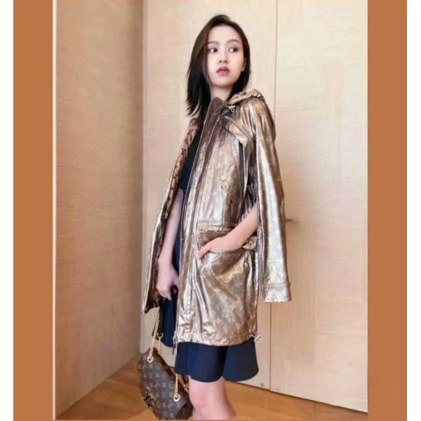 妃鱼/路易威登/混合纤维/风衣/95新/M2/5