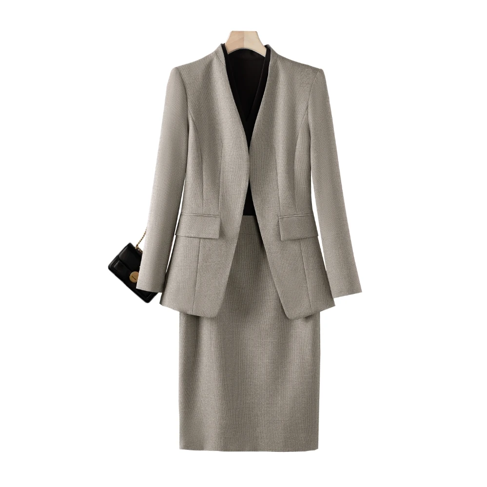 【6538套装-YR】2023年新款西装套裙高端名媛时尚气质休闲小西服