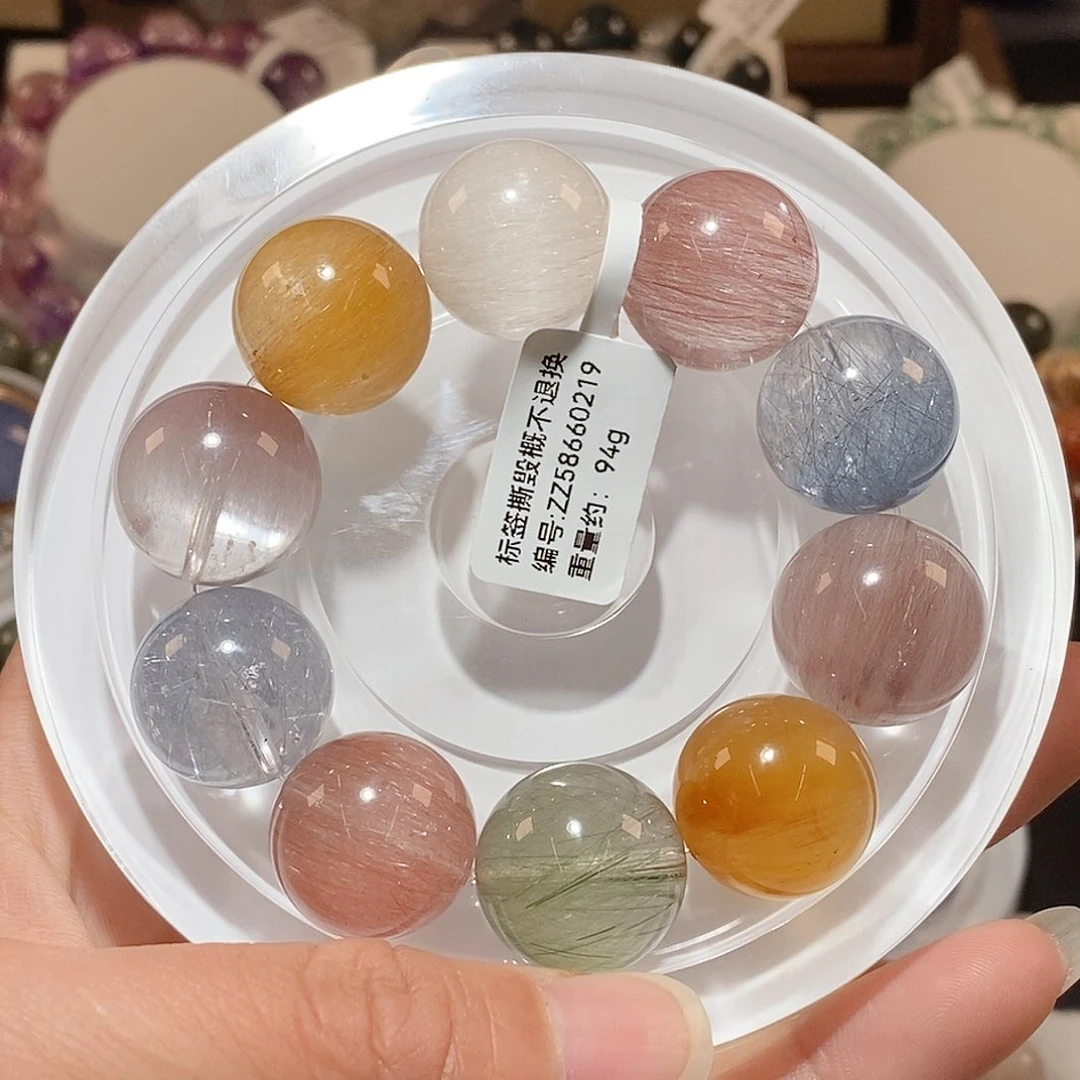 水晶手链未镶嵌兔毛多宝手链18.5