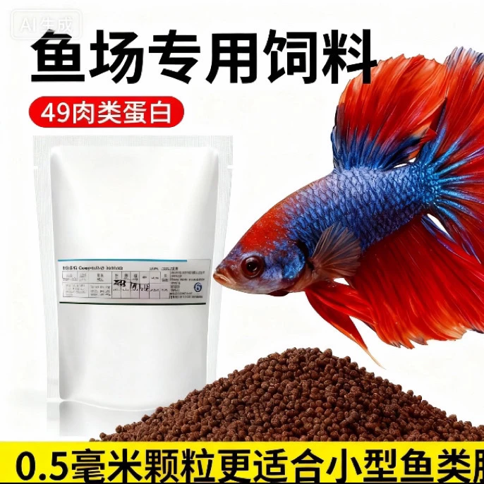 斗鱼孔雀鱼观背青鳉等小型鱼通用开口鱼粮