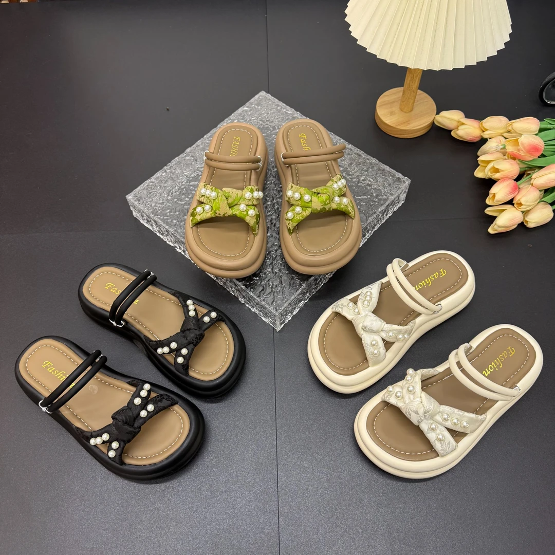 一鞋两穿~！国风厚底2025夏季新款凉拖鞋女时尚百搭外穿防滑小众拖