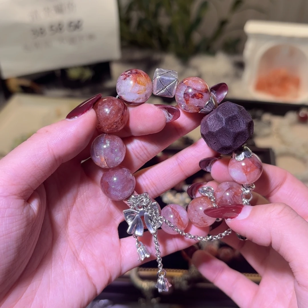 烟晶手链银S925镶嵌