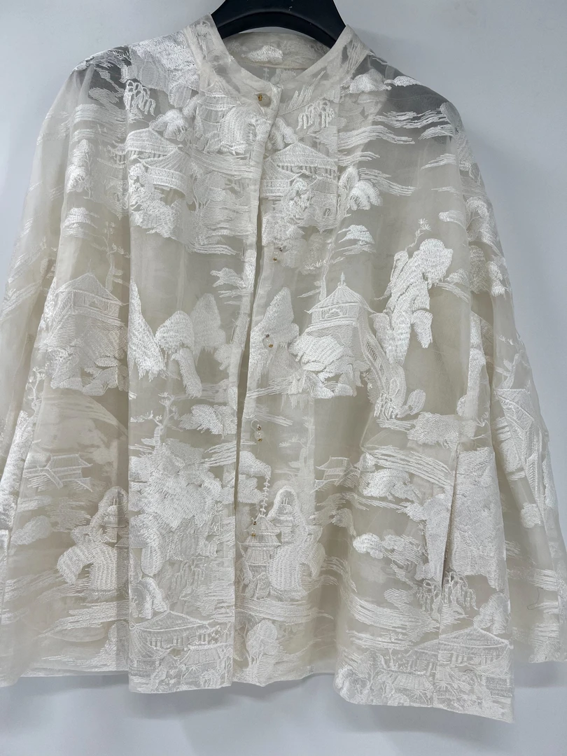 《鲍姐》刺绣高定提花上衣5789