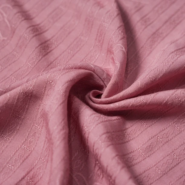 【粉色提花】纯色提花棉绸面料柔软亲肤连衣裙套装睡衣布料