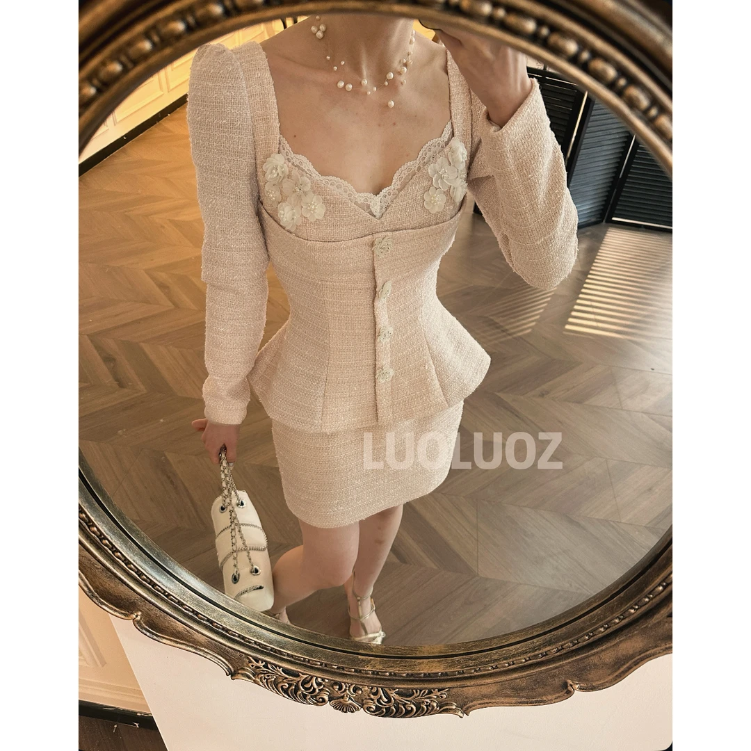 【现货】LUOLUOZ【珊瑚呼吸】假两件拼接时尚女神范长袖连衣裙JF607