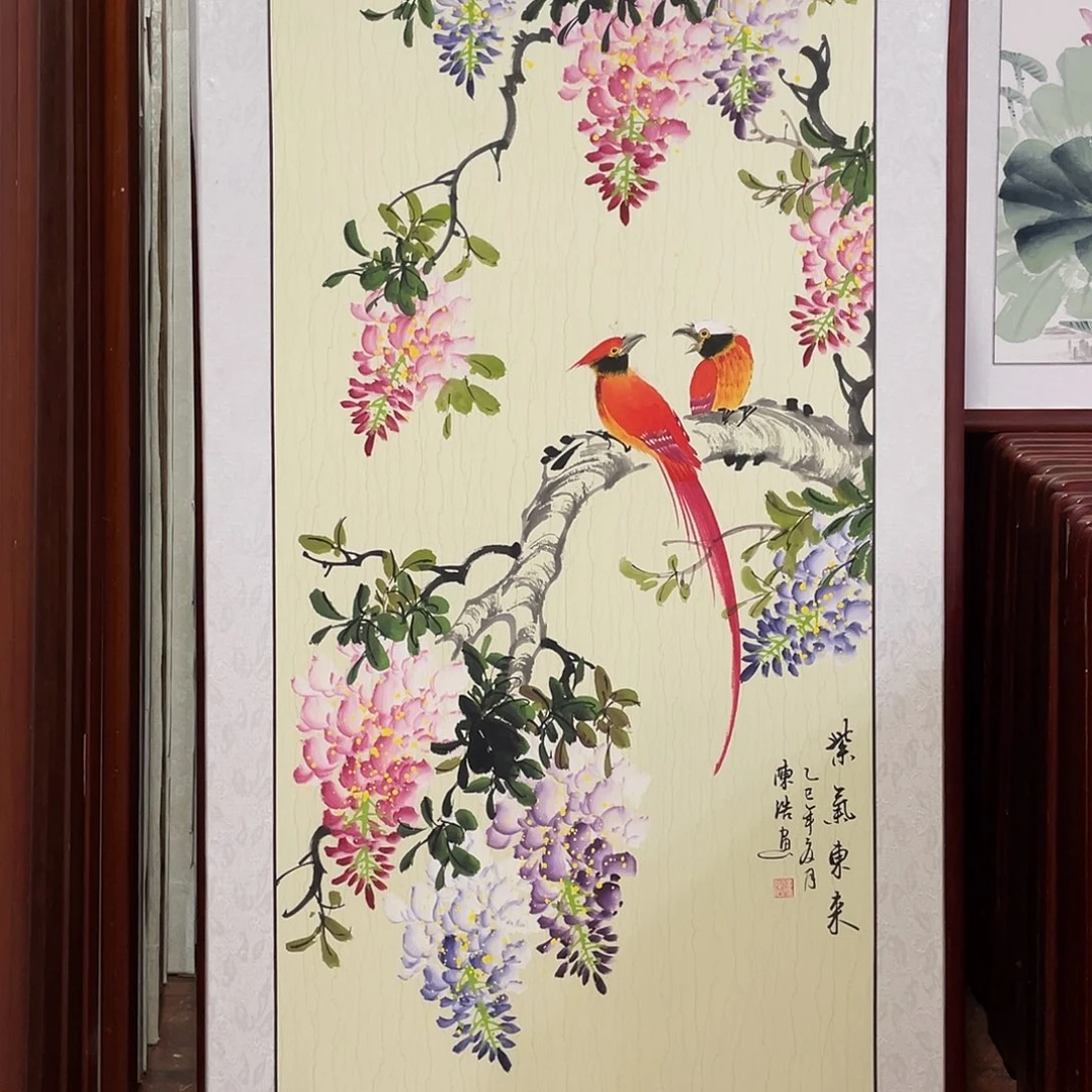 国画带框尺寸63*123厘米