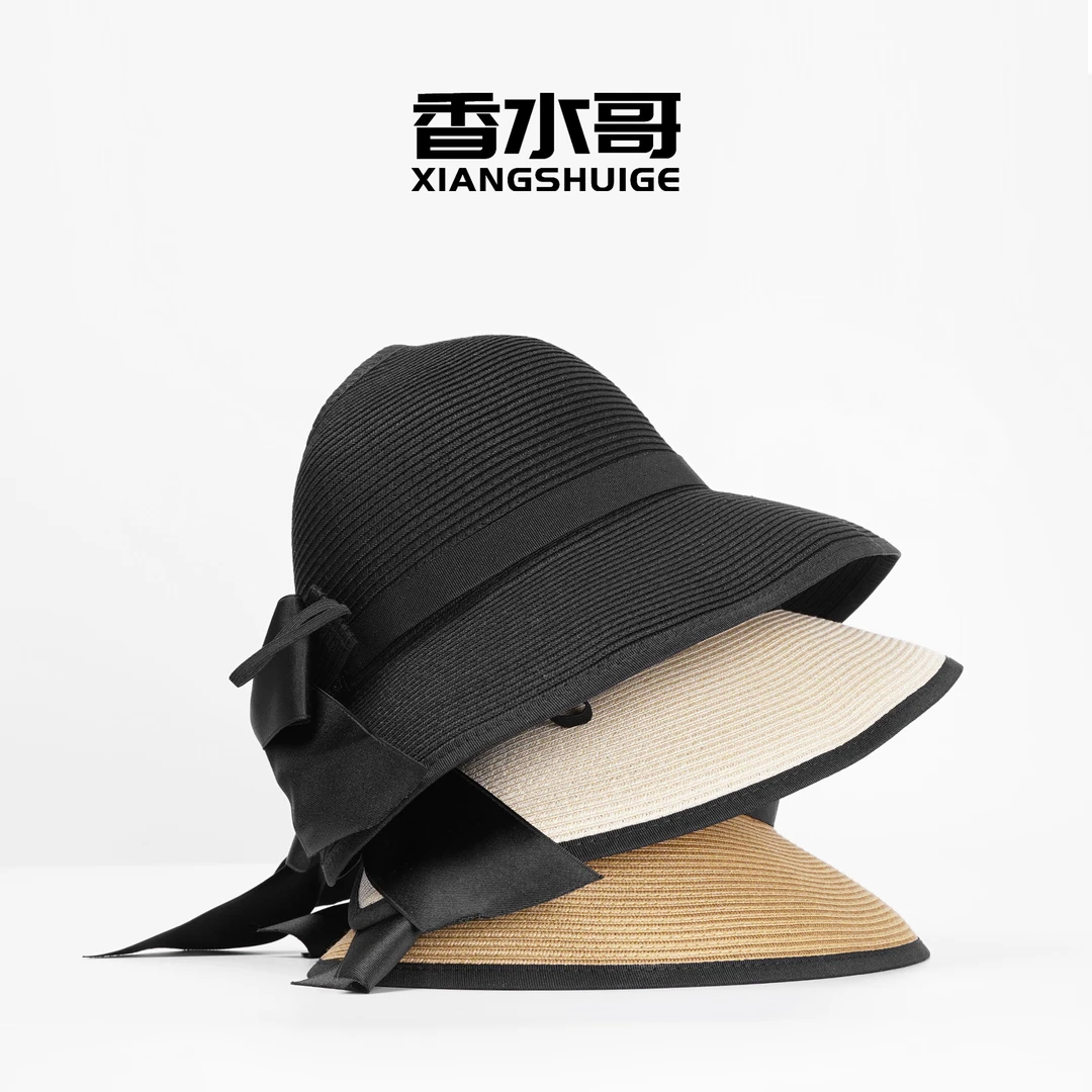 2025新款女修饰脸型大帽檐遮阳帽显脸小魔术贴空顶帽