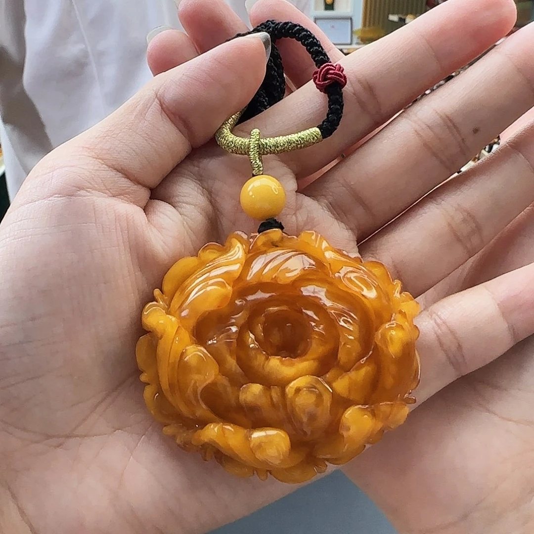 琥珀颈饰未镶嵌吊坠