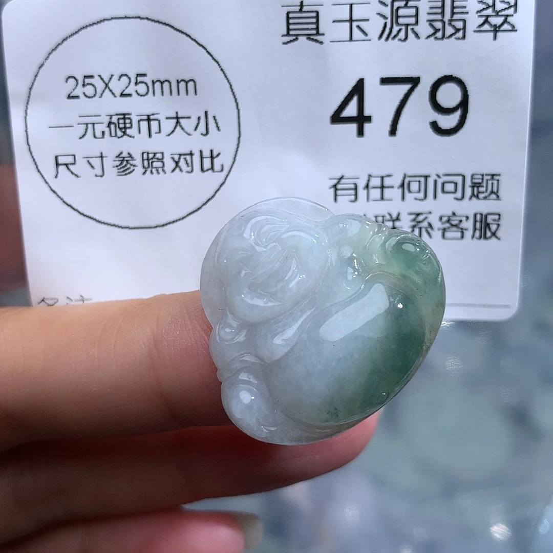 翡翠未镶嵌颈饰479。
