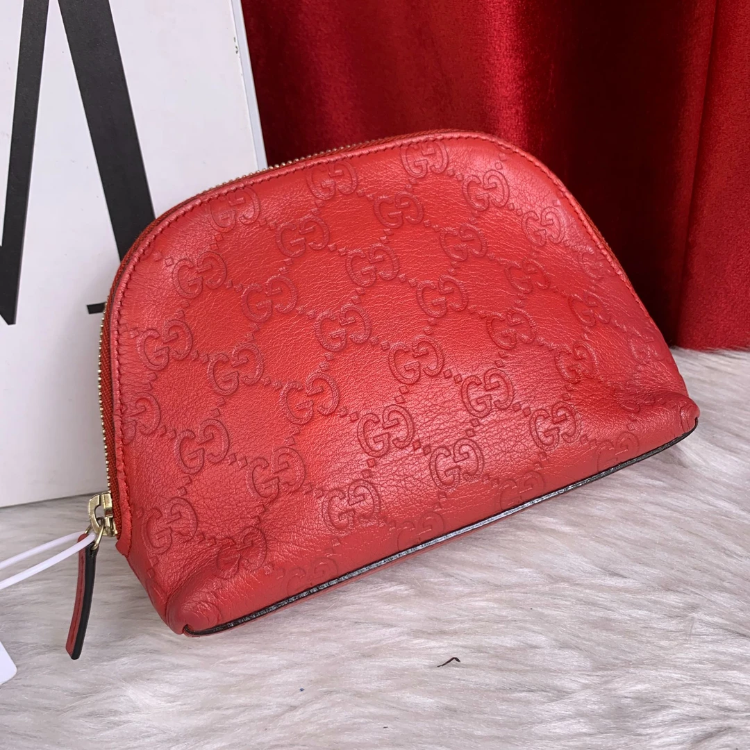 95新 GUCCI/古驰 红色压纹贝壳包/FYAR09404028/4028