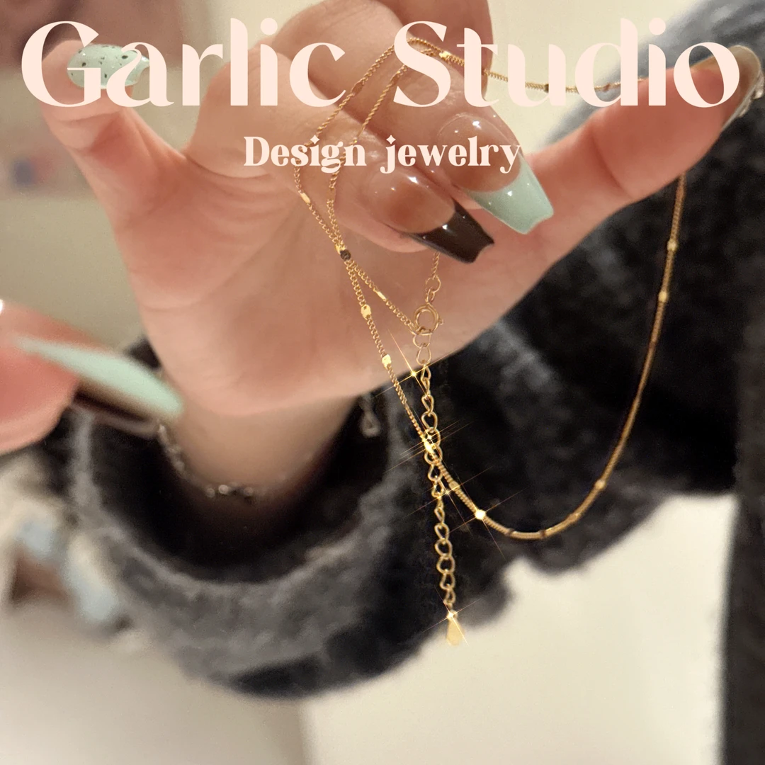 链子足银 <Garlic Studio>闪闪发光-脖颈处的高光！s999证书项链