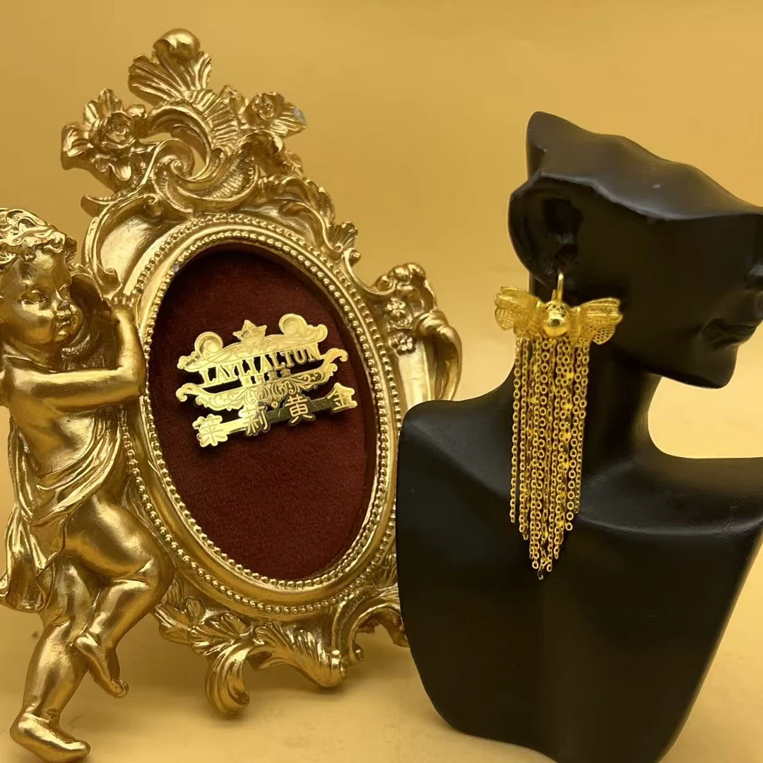 C播 7.38g 足金999 耳饰d