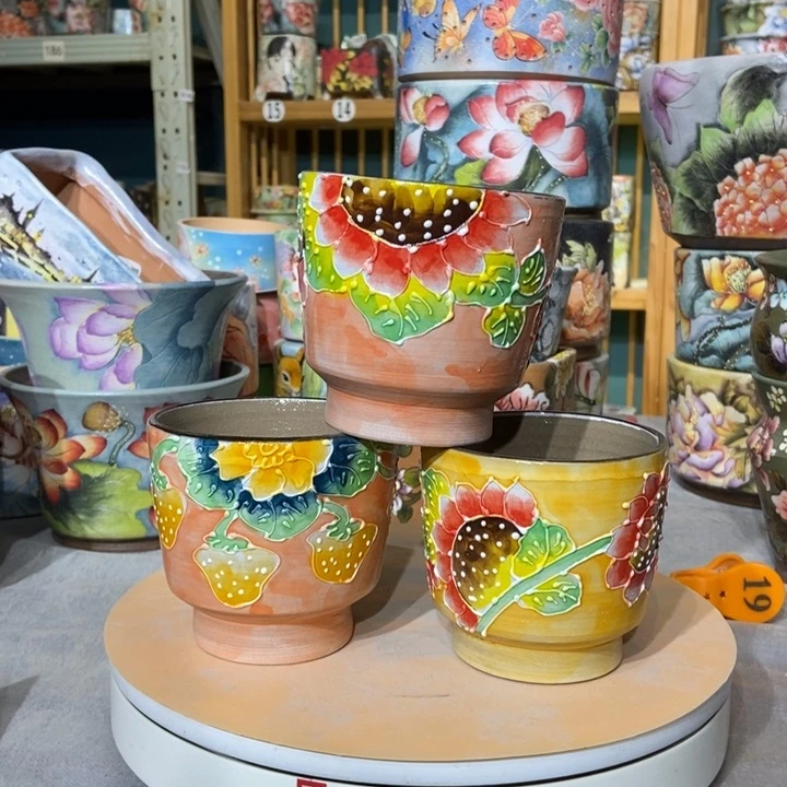 红陶景德镇艺术手绘作品