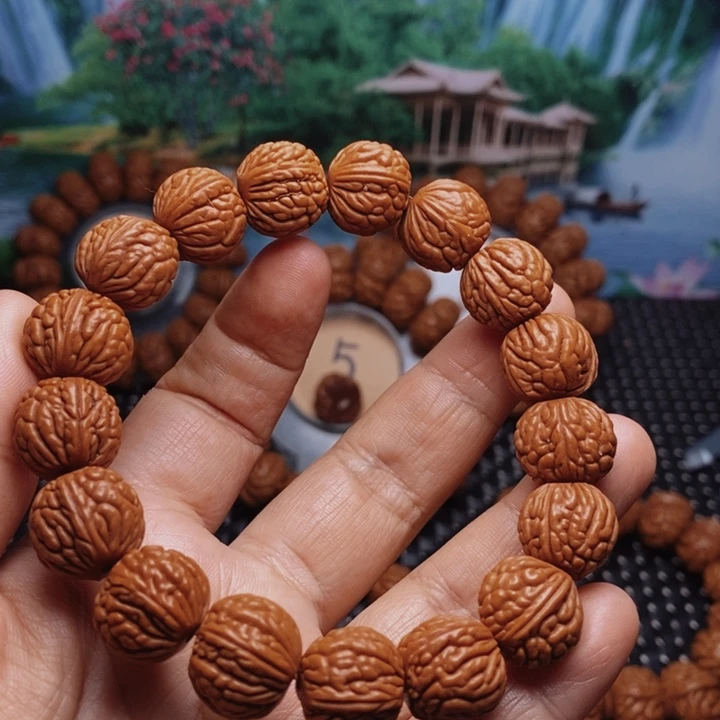 桃核手串托*龙纹桃核手串