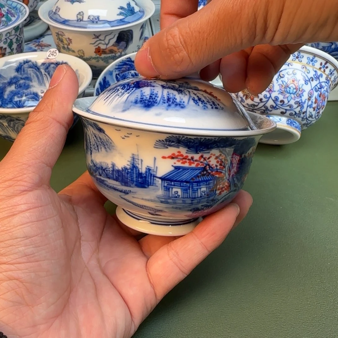 纯手工纯手绘茶具石头286