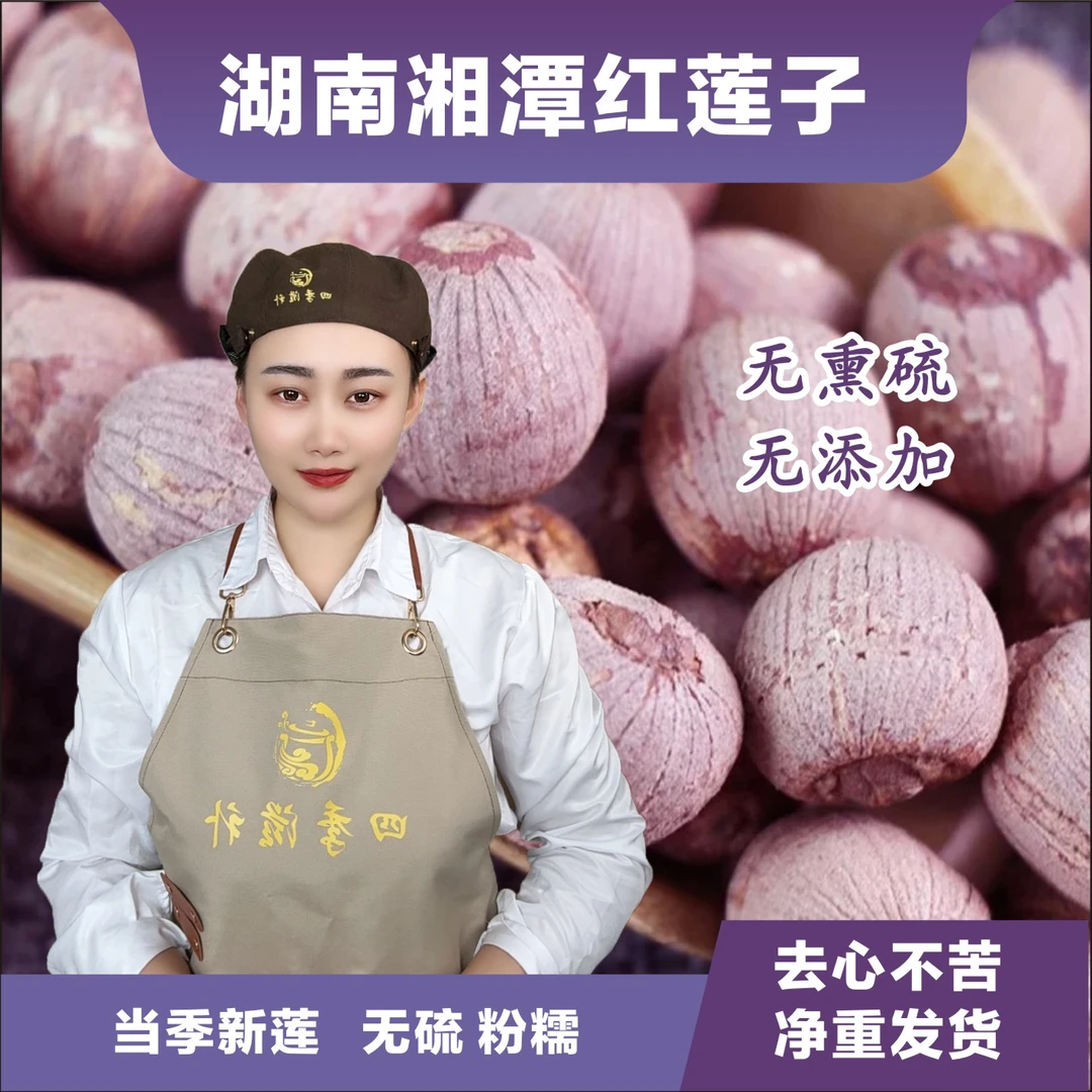 【六妮精选】湘潭去芯红莲子500g正宗新鲜莲子2025年新货粉糯营养