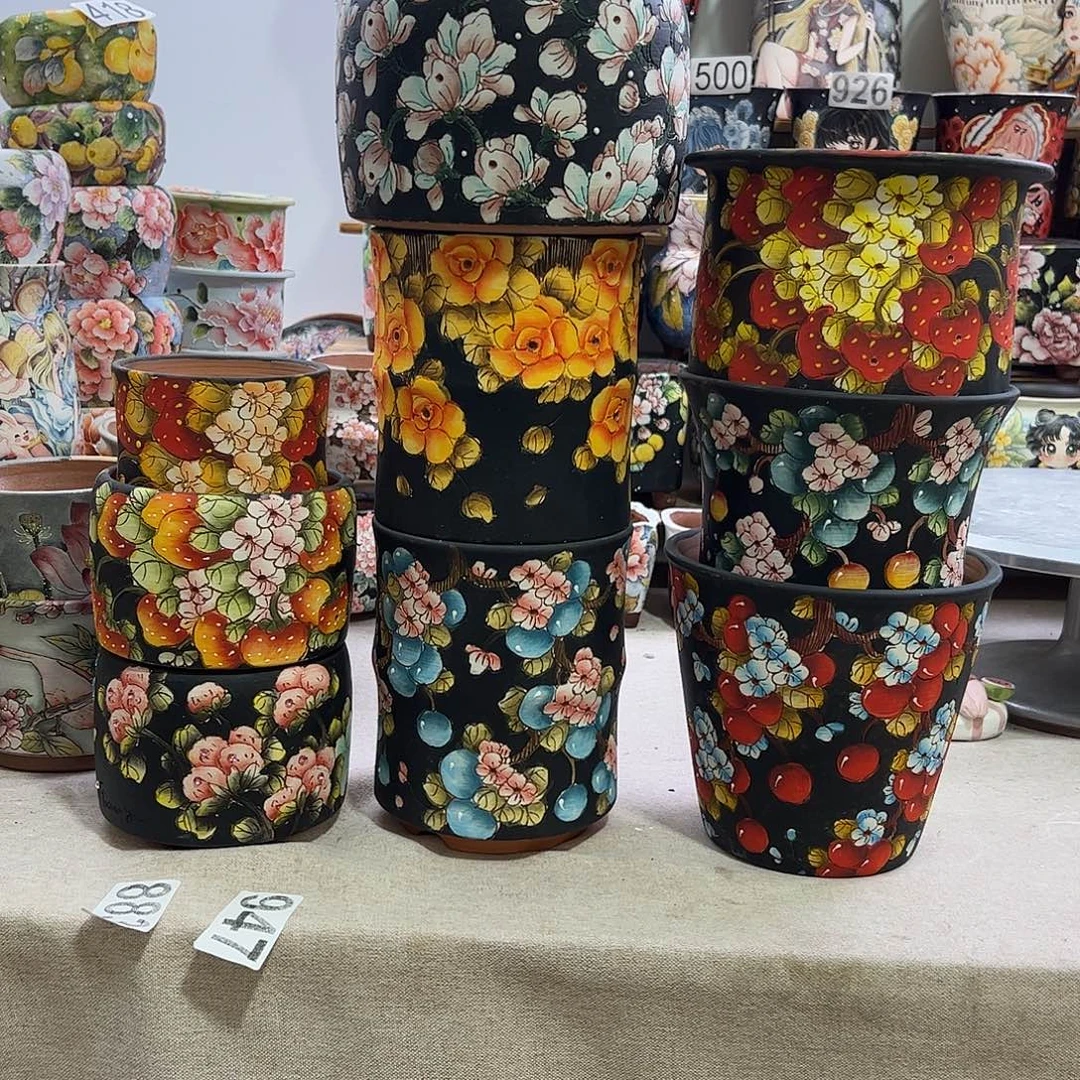小****景德镇炫彩手绘景德镇陶瓷花盆