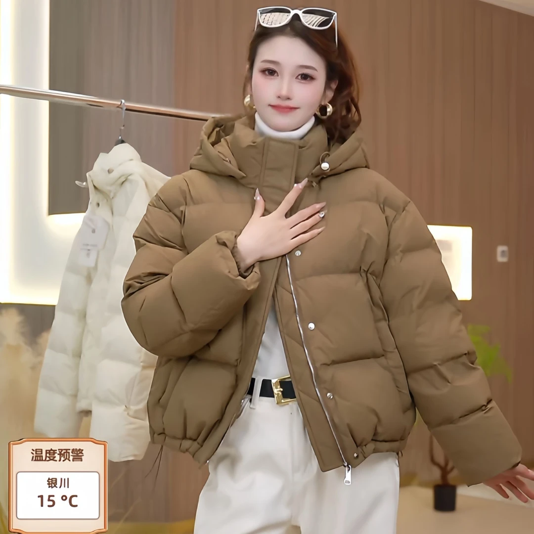 短款羽绒服连帽韩版加厚潮流女装冬季保暖