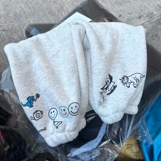 （现货）儿童韩版加绒卫裤