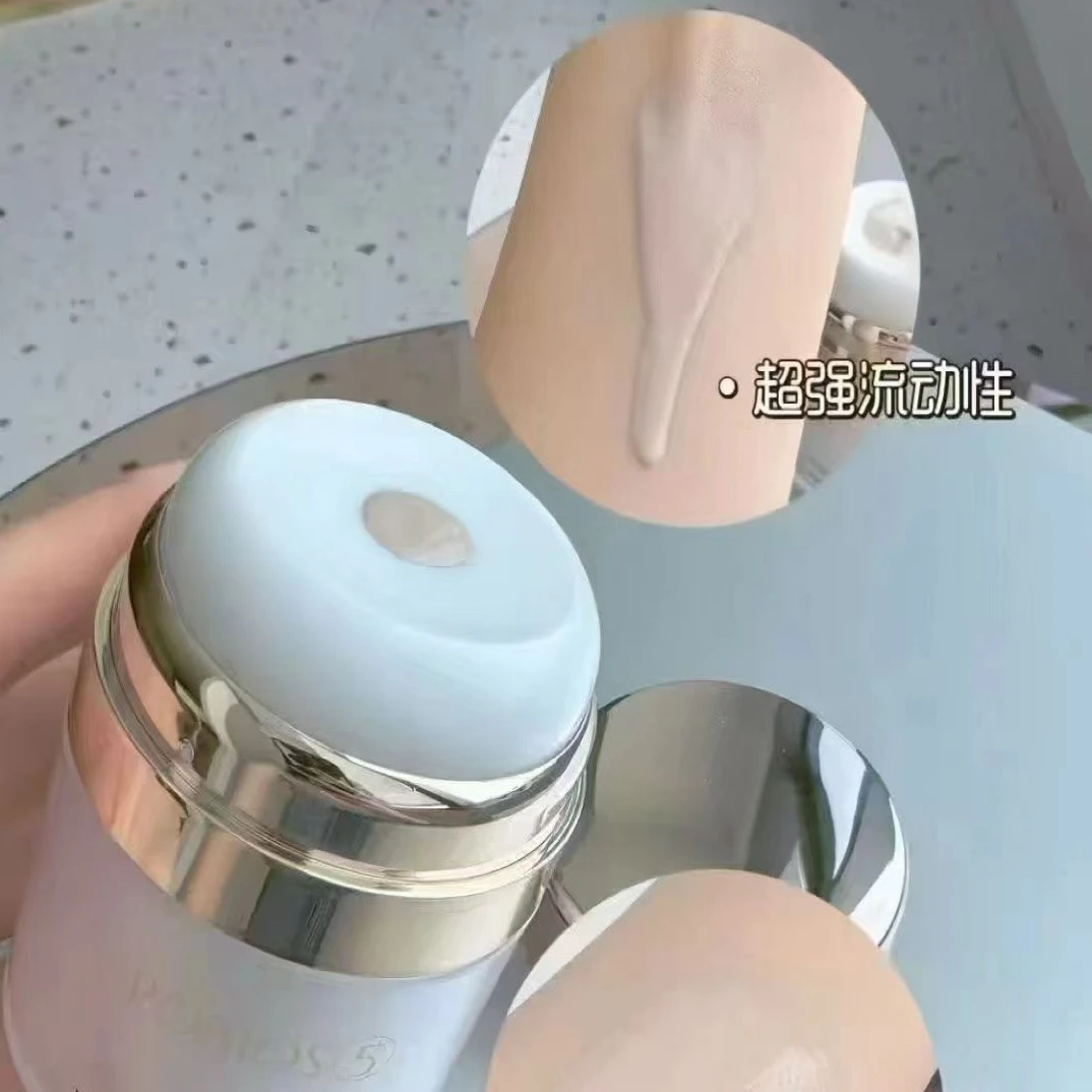 庭萃益生菌光润持妆粉底霜防水防汗遮瑕送专用粉扑