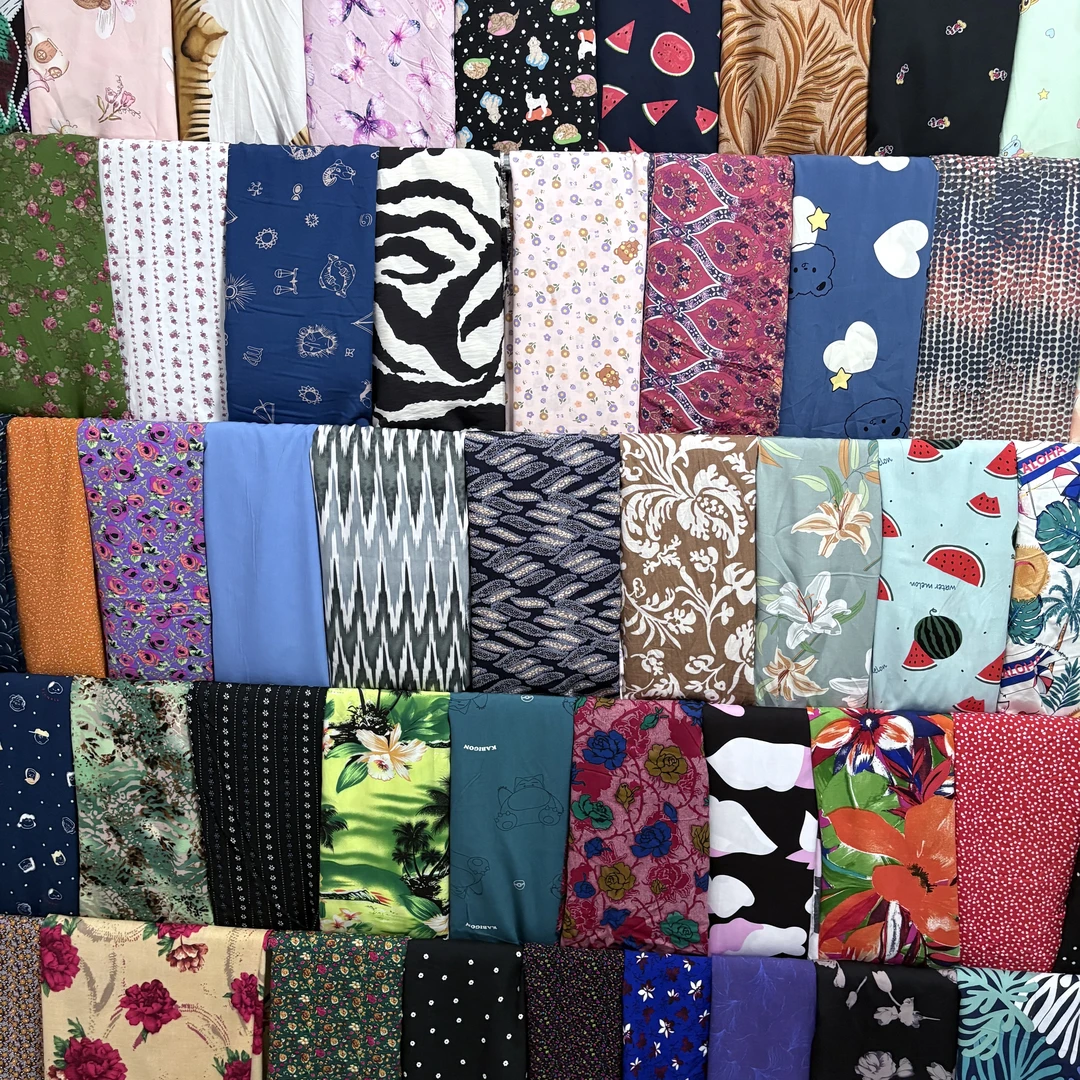 家居服装微瑕绵绸人造棉大布头