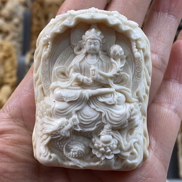 智***湧猛犸象牙吊坠大势至