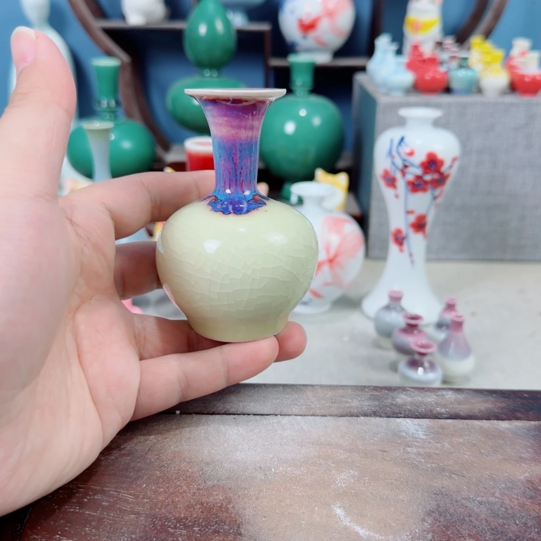 陶瓷手工小花器摆件