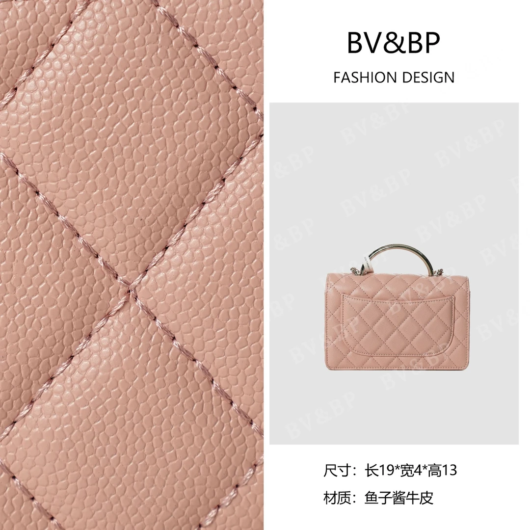 BV&BP· 原创设计 真皮高定手提单肩包  BV8062-粉色