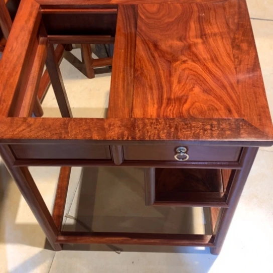 紫檀木类家具红****紫茶水架