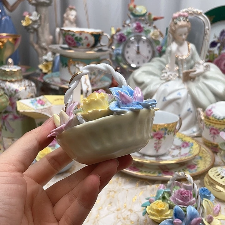 杯碟陶瓷摆件陶瓷