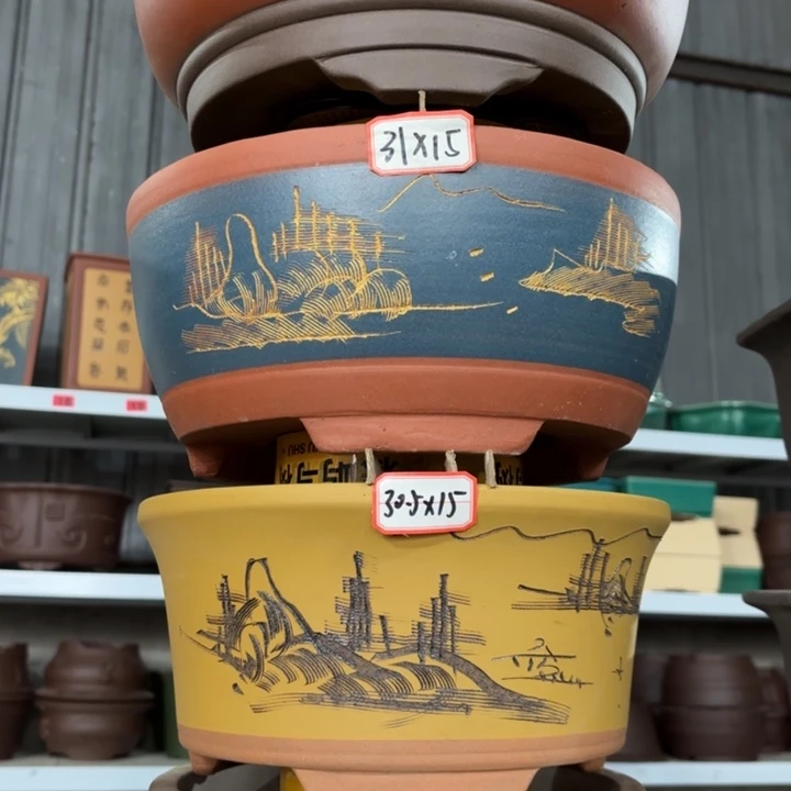 紫砂花盆100-4。