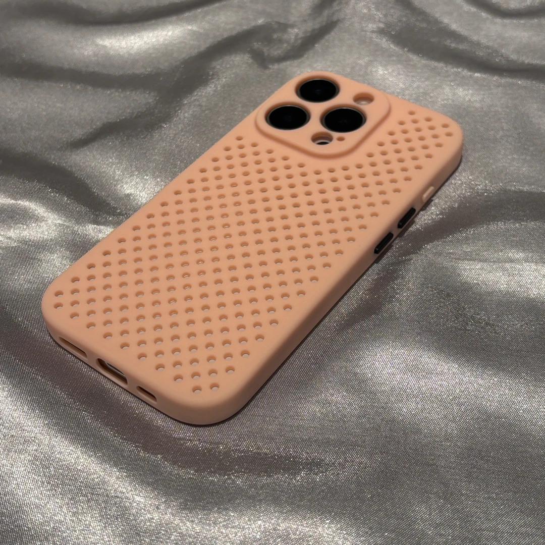 夏季洞洞散热壳适用于苹果16/15promax手机壳iPhone14透气13磨砂
