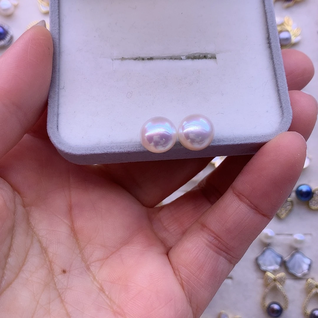 淡水珍珠耳饰合金