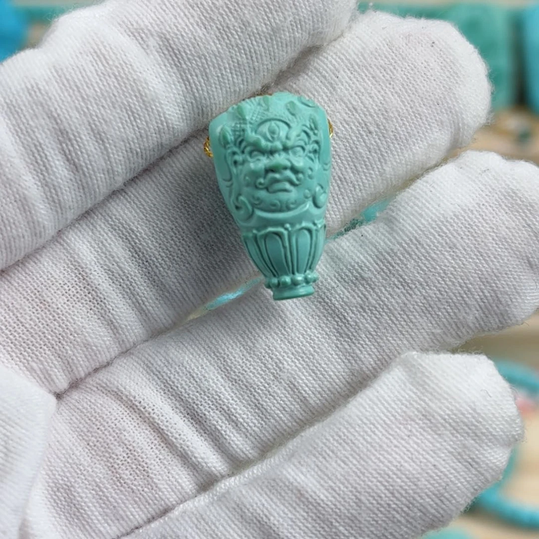 未镶嵌绿松石黄财神三通