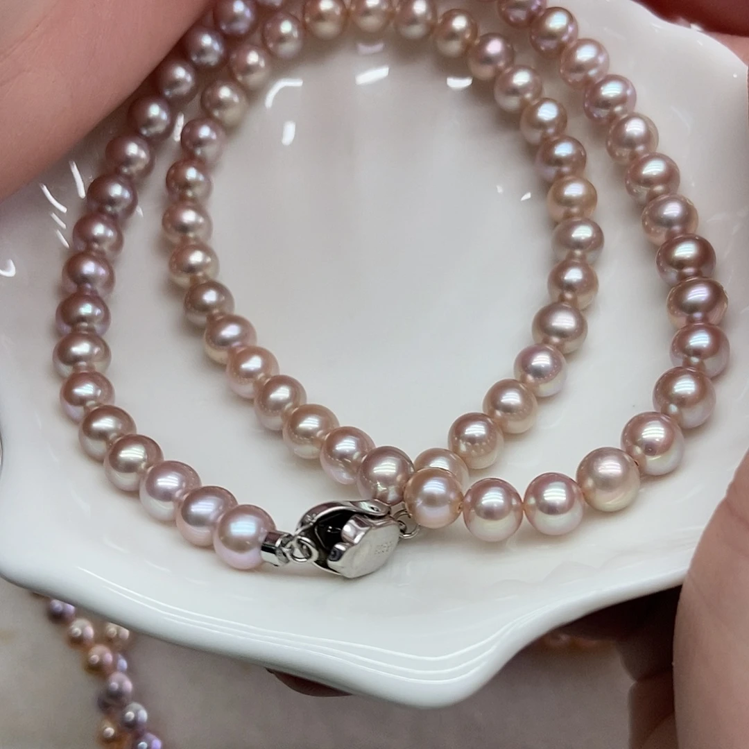 稳***福项链银S925镶嵌淡水珍珠