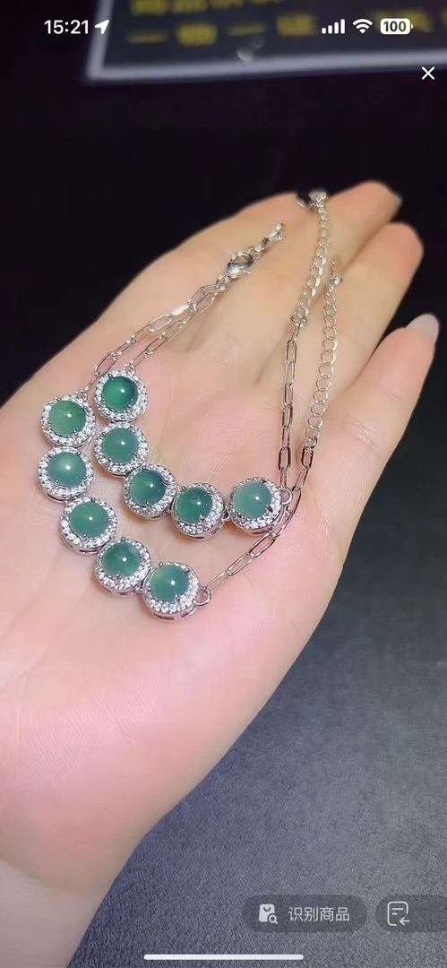 面面来财珠宝q-AT5384-A货翡翠手链-多样性发其一