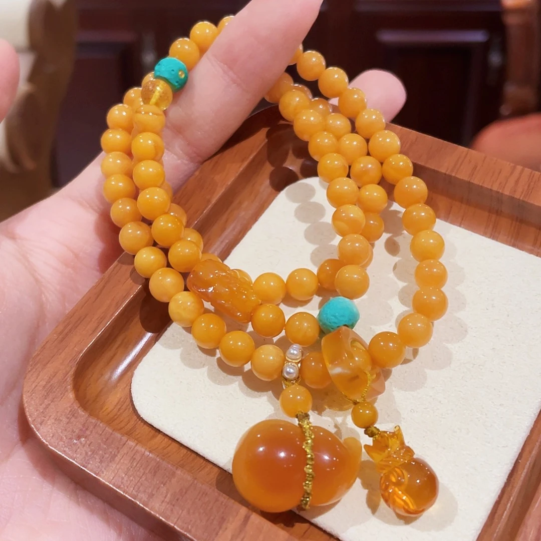 蜜蜡未镶嵌手串手串