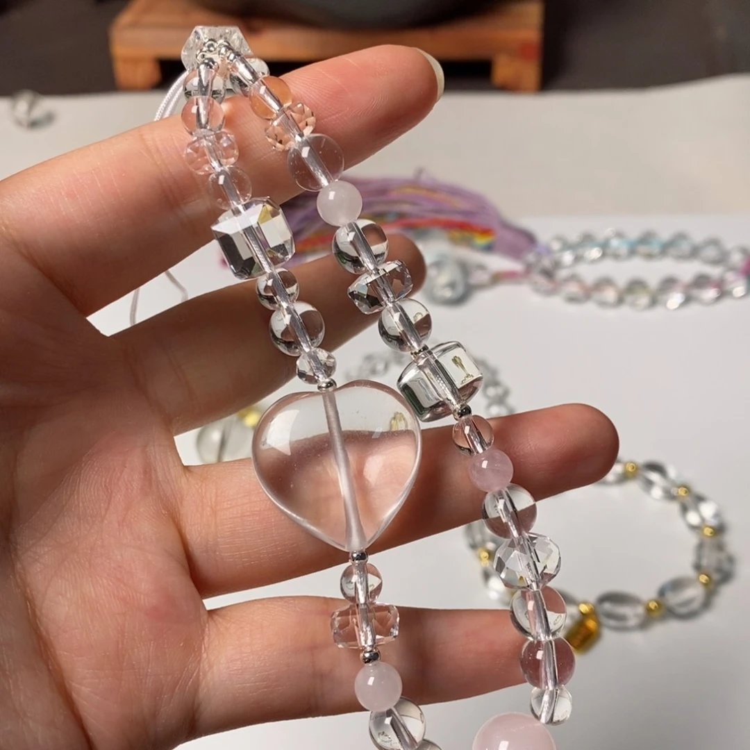 手机链白水全净体 爱心